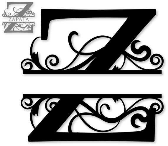 Download Flourished Split Monogram Z