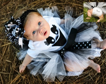 Greta the Ghost Tutu Halloween Costume-Baby Girl Ghost Costume-Ghost Tutu Costume-My First Halloween Outfit *Headband NOT Included*