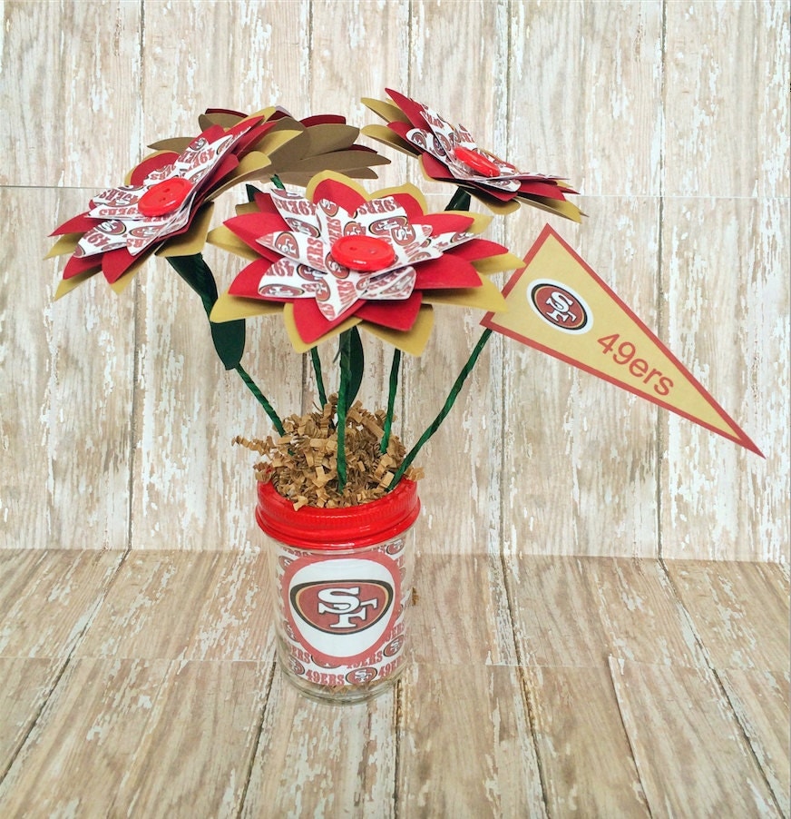 San Francisco 49ers Paper Flower Bouquet