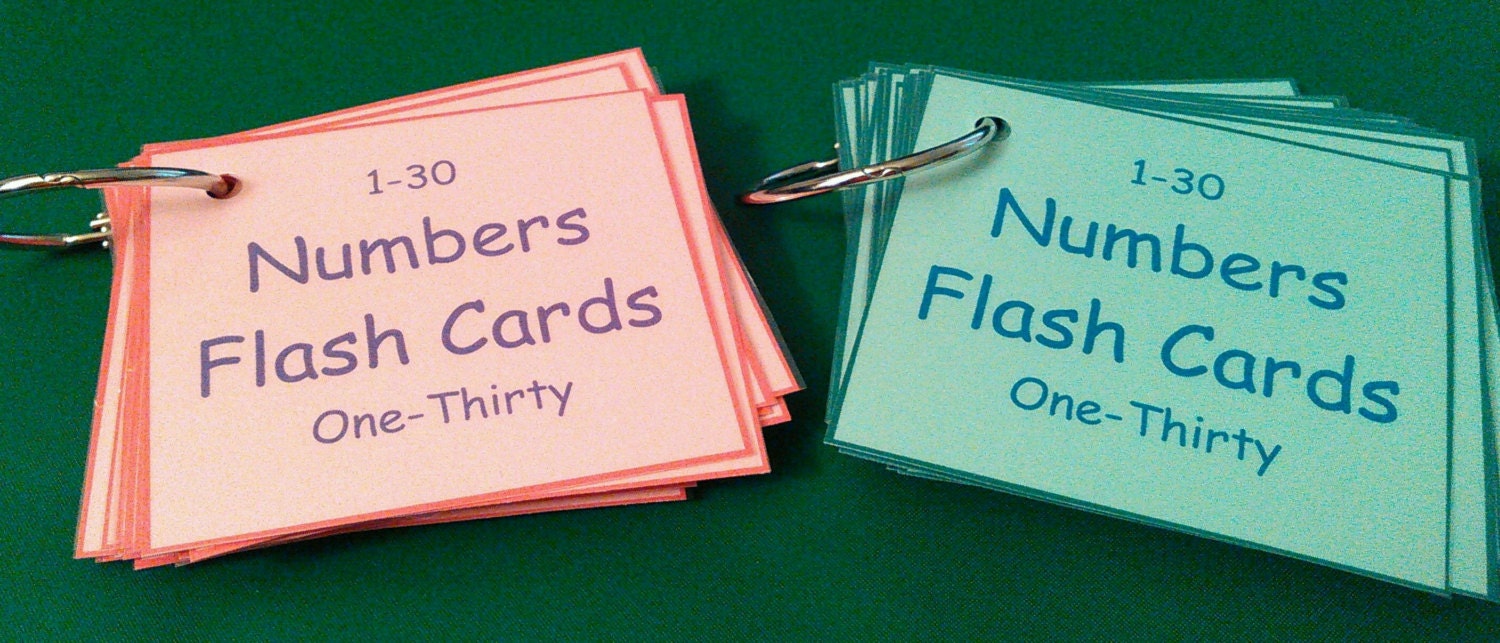 Numbers Flash Cards Laminated Number Cards 130 Laminated