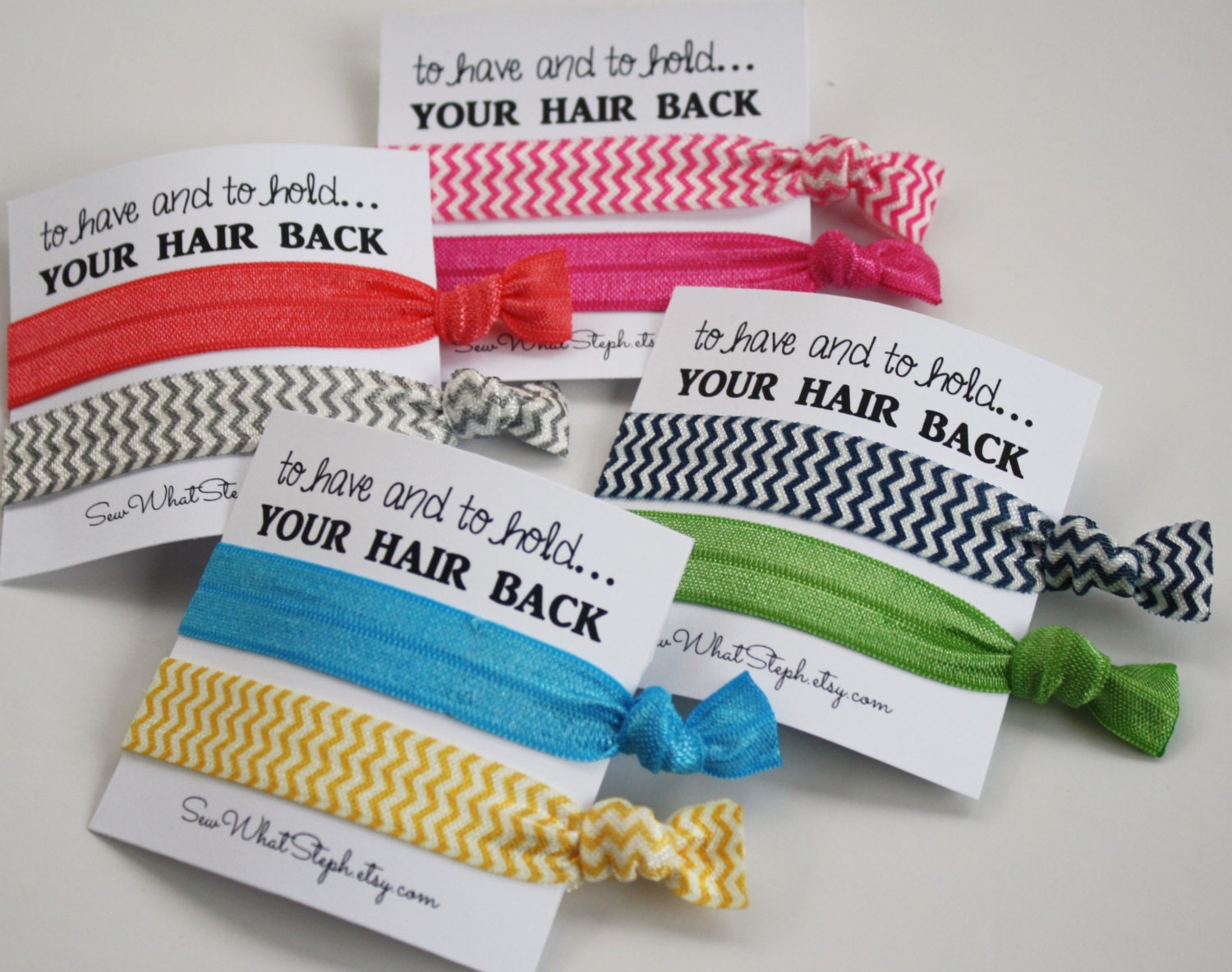 To Have and To Hold Your Hair Back Elastic Hair Ties / Wedding