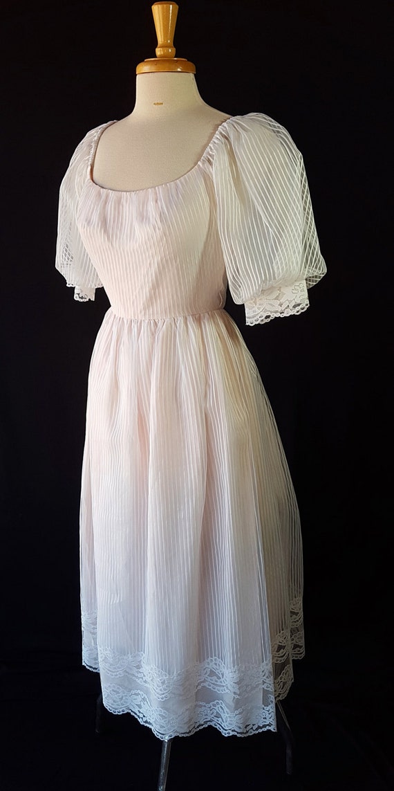70s Bianchi Dress Prom Vintage Wedding Lace Southern Belle