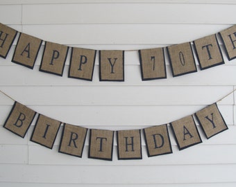 70th birthday banner | Etsy