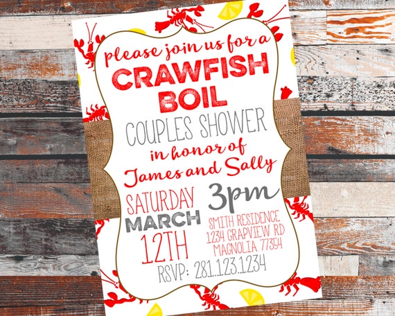 Crawfish Boli Invitations 10