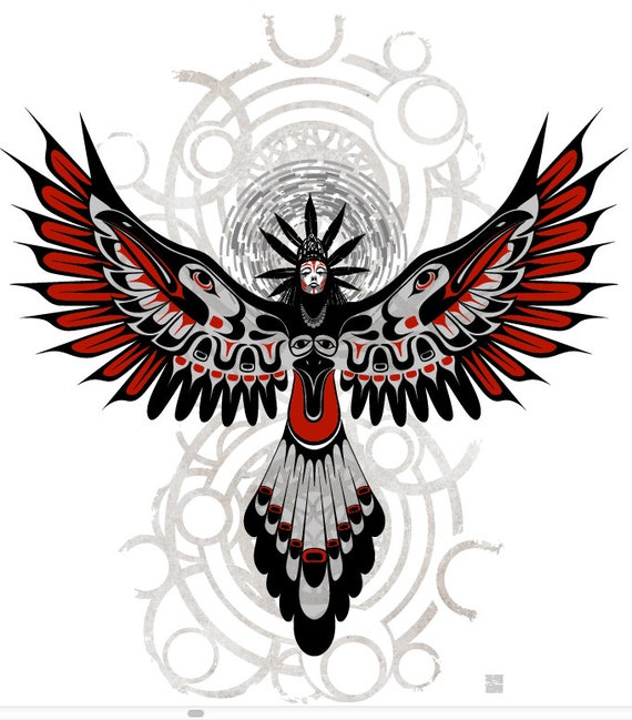 Divine Crow Shaman 11X14-Haida Fine Art print-Giclee