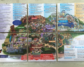 Disney California Adventure Map Coasters - Set of 6