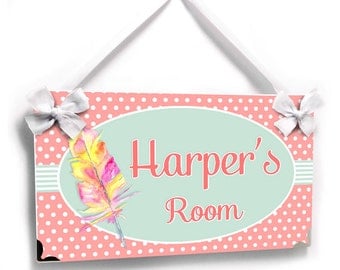 Girls bedroom signs | Etsy