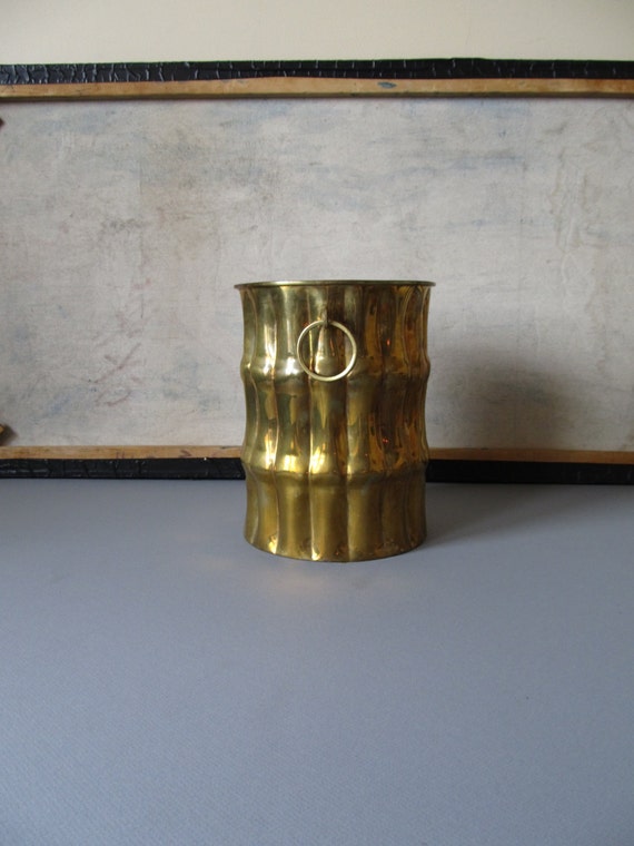 Vintage brass ice bucket champagne bucket bar by justynamrugala