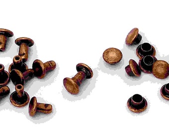 3/16 Inch Diameter Antique Copper Plated Eyelets Package of 36