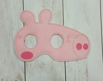 Peppa pig and Friends Felt Masks -Tala- Leah-Zac-Nahal- Genie - Birthday Parties, Party Favors, Playtime, Halloween, Dress up,
