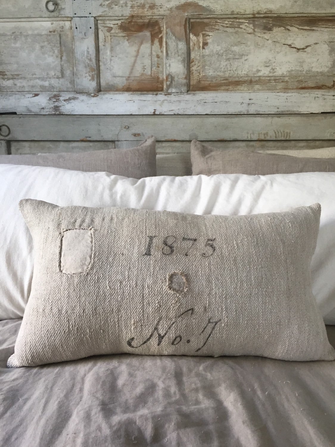Antique Grain Sack Pillow by 1871Farmhouse on Etsy