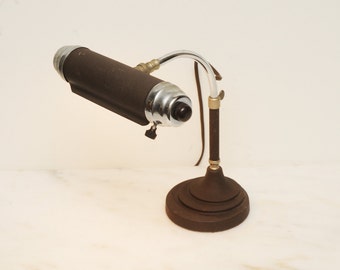 Mid Century Metal Adjustable Bankers Desk Lamp 1940s