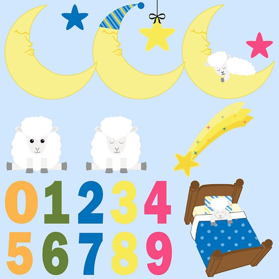 Sleepy Sheep Clipart Counting Sheep Bedtime Clip Art