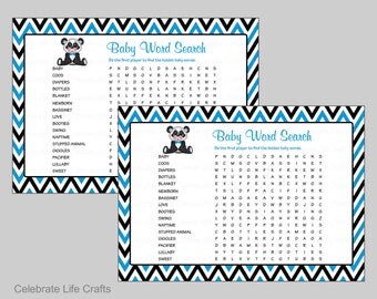 Baby Shower Word Scramble Game & Answer Key Printable