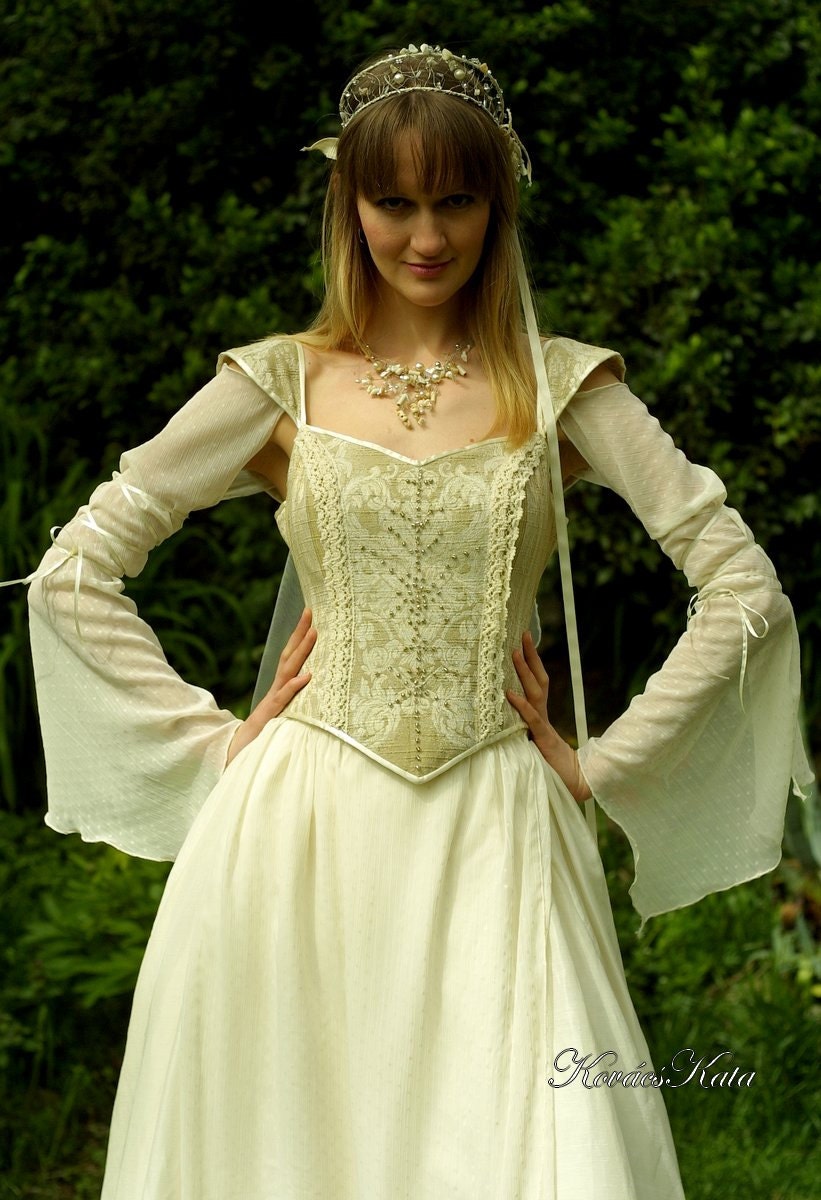  Medieval  Renaissance  Style  Alternative Corset Wedding  Gown 