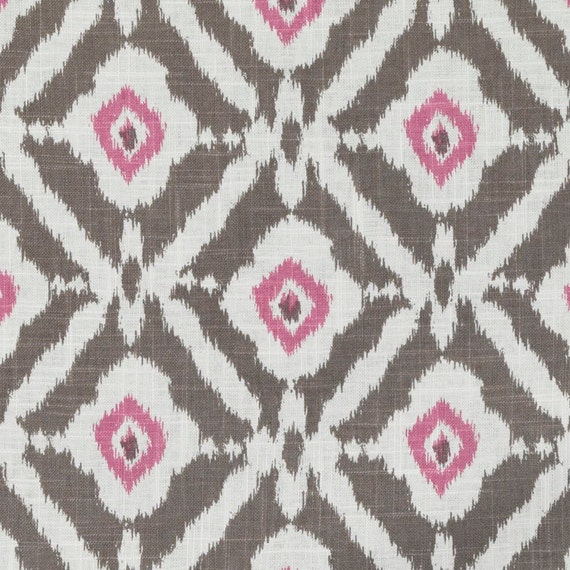 Grey Pink Geometric Upholstery Fabric Contemporary Pink Grey