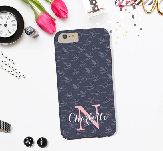 Items similar to Custom Monogrammed Phone Case, Personalized Phone Case
