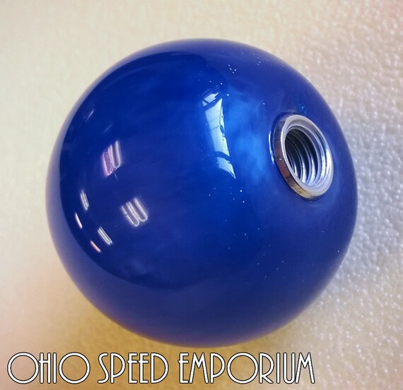 Vintage Pearl Blue Acrylic Resin Shift Knob Rat Rod Old Car