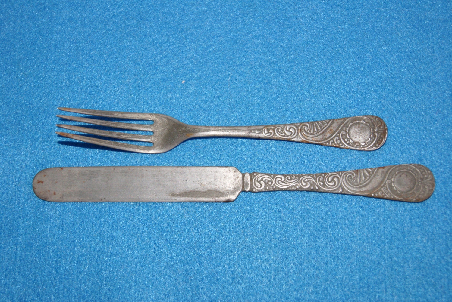 Antique Dinnerware Eating Utensils 1800s Knife And Fork Pot