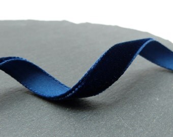 Blue velvet ribbon | Etsy