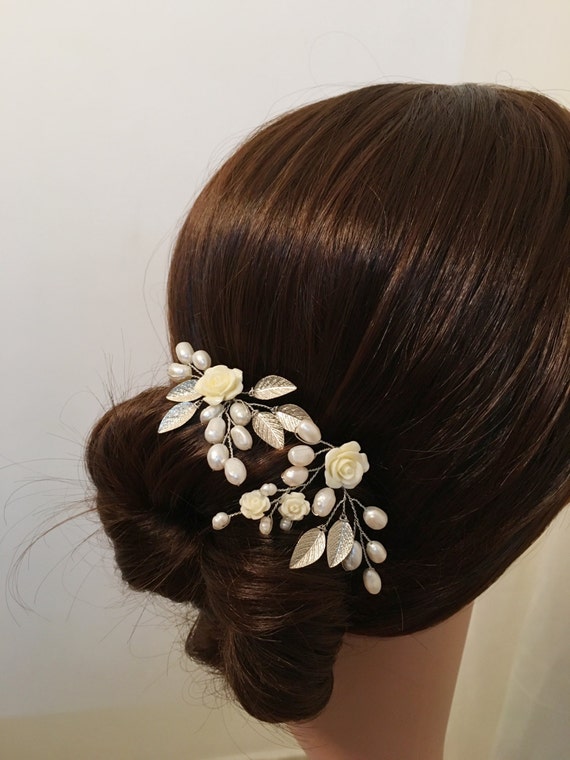 Bridal Hair Pins x2 Hair Pins Wedding Pearl Hair Pins for