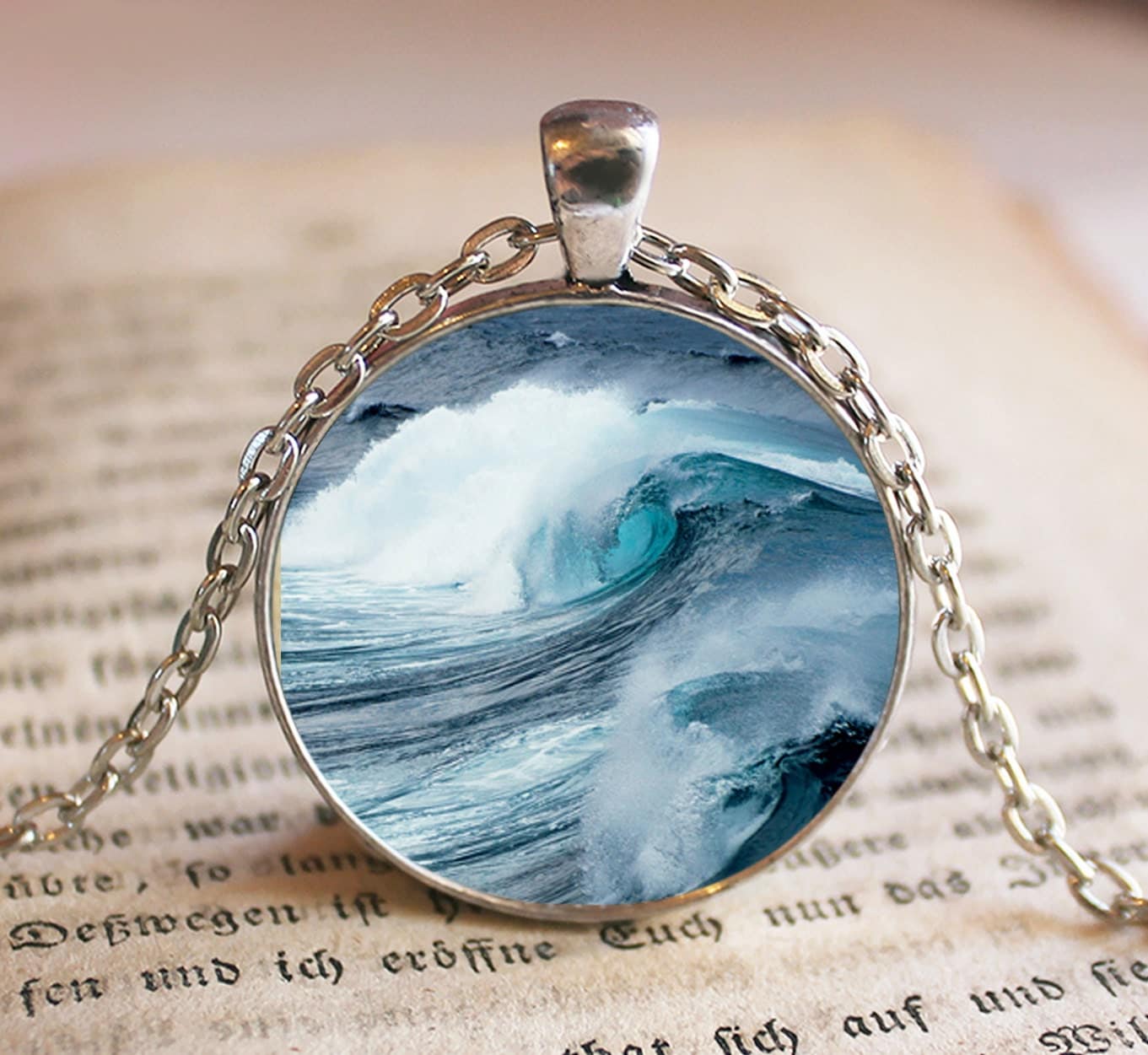 Ocean Wave Pendant/Necklace Jewelry Ocean Necklace Jewelry