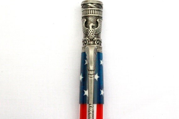 FEDERAL BALD EAGLE Ballpoint Pen Antique Pewter Hardware with