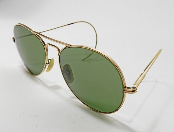 Vintage Ww2 Nocro Aviator Pilot Sunglasses 12k Gold Filled