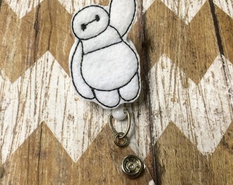 Baymax Badge Reel, Badge Clip, Retractable Name Badge, ID Holder, Teacher ID Clip, Badge Pull