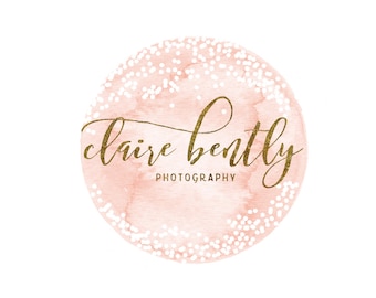 Confetti Circle Logo - Premade Photography Logo and Watermark Design - Watercolor Logo - Photography or Boutique Logo - Business Branding