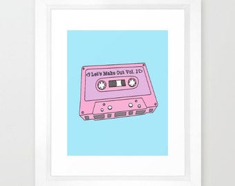 80s Pop Art Mixtape Cassette Funny