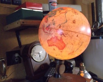 World Globe 1980 Reader’s Digest World Antique Spot Scan Light Up 12 Globe A/S Denmark. epsteam