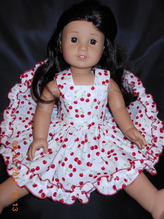 Cherry Doll Dress Custom Boutique Style Cherry Doll Dress