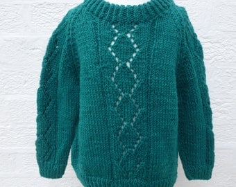 Jumper Green Sweater Handmade Top Vintage Chunky Knit Fall Clothing Girls Gift 1990s Clothes Jumper Green Sweater Handmade Top Vintage Chunky Knit Fall Clothing Girls Gift 1990s Clothes