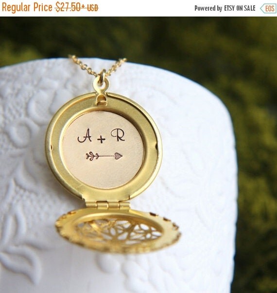 SALE Personalized Locket Custom Date Locket by JewelleryJKW