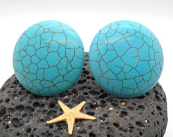 Knobs, Stone Knobs, Cabinet Knobs, Round Turquoise Cabinet Knobs or Drawer Pulls - stone knobs, stone knobs, kitchen, bathroom, South West