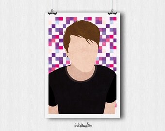 DAN HOWELL (danisnotonfire) Downloadable Poster, Original Art Print | Youtubers series