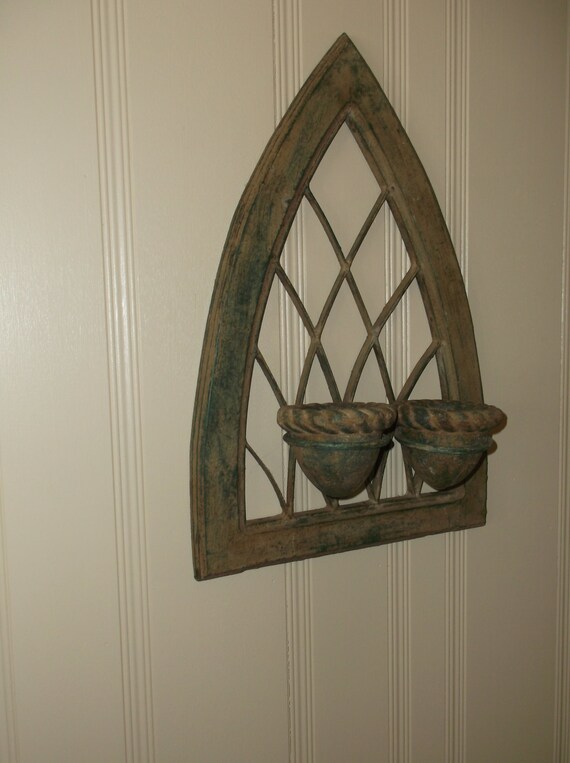 Architectural Arched Wood and Metal Wall Art