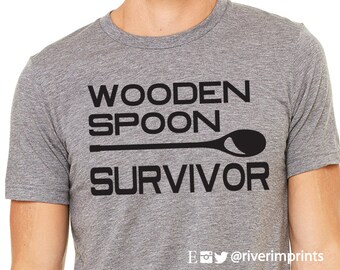 Wooden Spoon Survivor, short sleeve tee shirt, Wooden Spoon Survivor graphic t-shirt