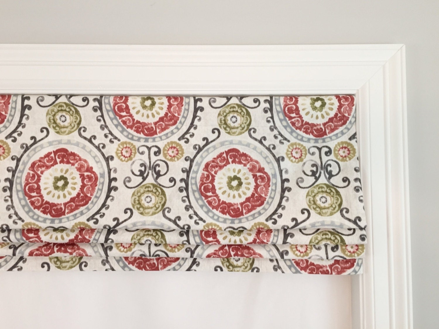 Faux fake flat roman shade valance. Your choice of fabric