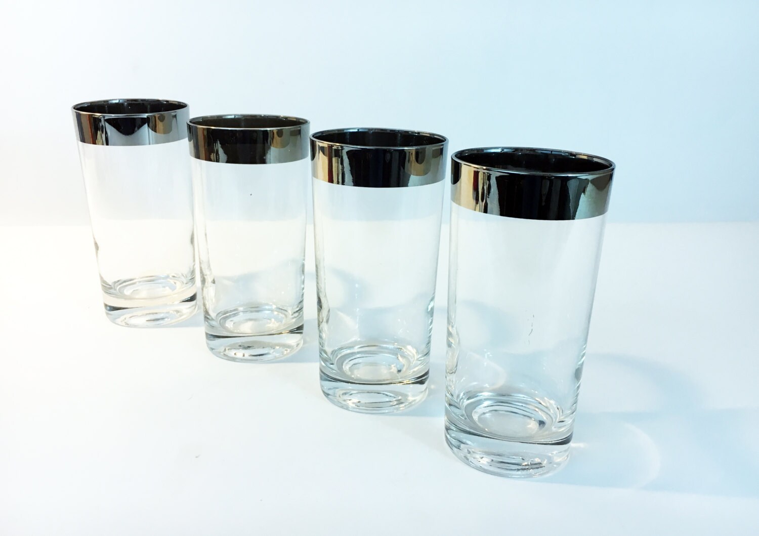 Mad Men Style Silver Band Mid Century Modern Tumblers Mod - Mad Men Style Silver Band Mid Century Modern Tumblers Mod Drinkingglasses With Silver Rim Silver Rimmed Glasses mad men style silver band mid century modern tumblers mod - mad men style silver band mid century modern tumblers mod drinkingglasses with silver rim silver rimmed glasses