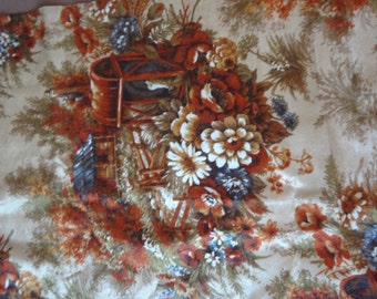 27" X 54" Vintage Upholstery Fabric 1981 Irene by Regency Mills PB Cottage craft fabric shabby vintage