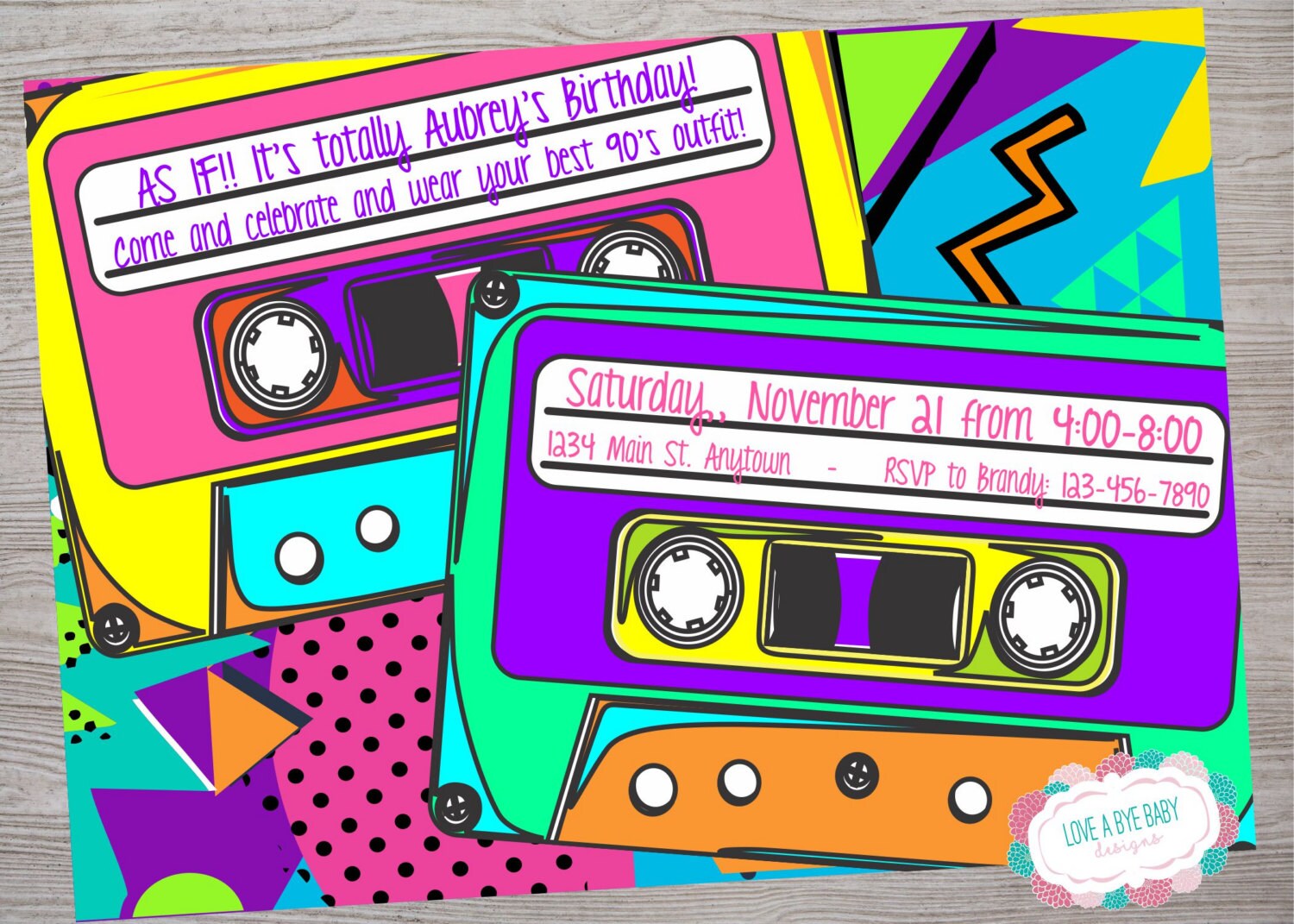 90S Party Invitation Template 10