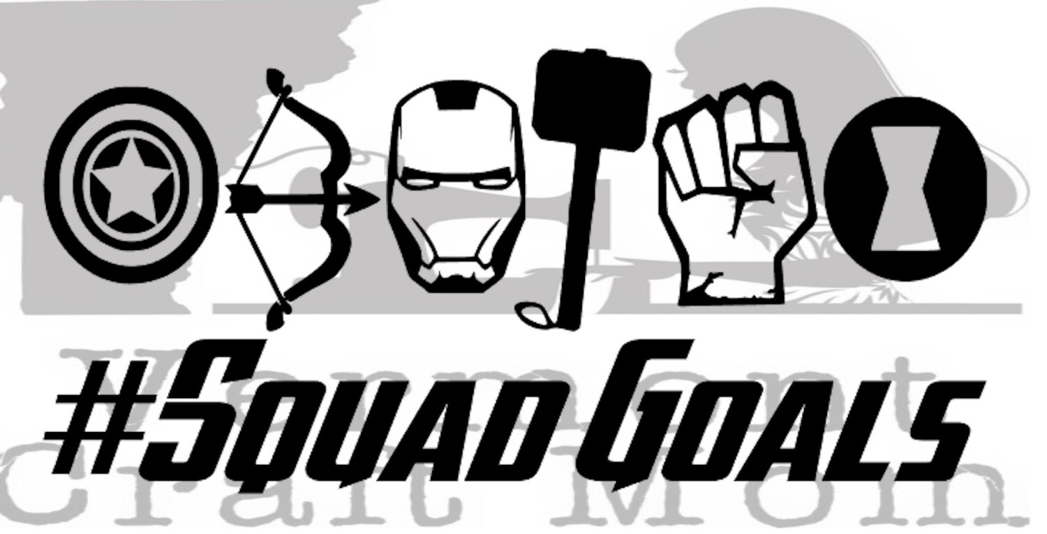 Download Squad Goals Avengers Icons cut file. .png .svg This is a