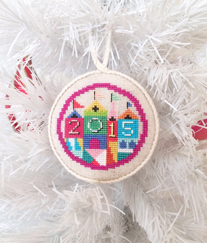 Christmas Ornaments set of six Satsuma Street modern cross