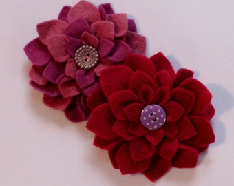 Dahlia Brooch, flower brooch, felt jewellery, felt flower, statement brooch,