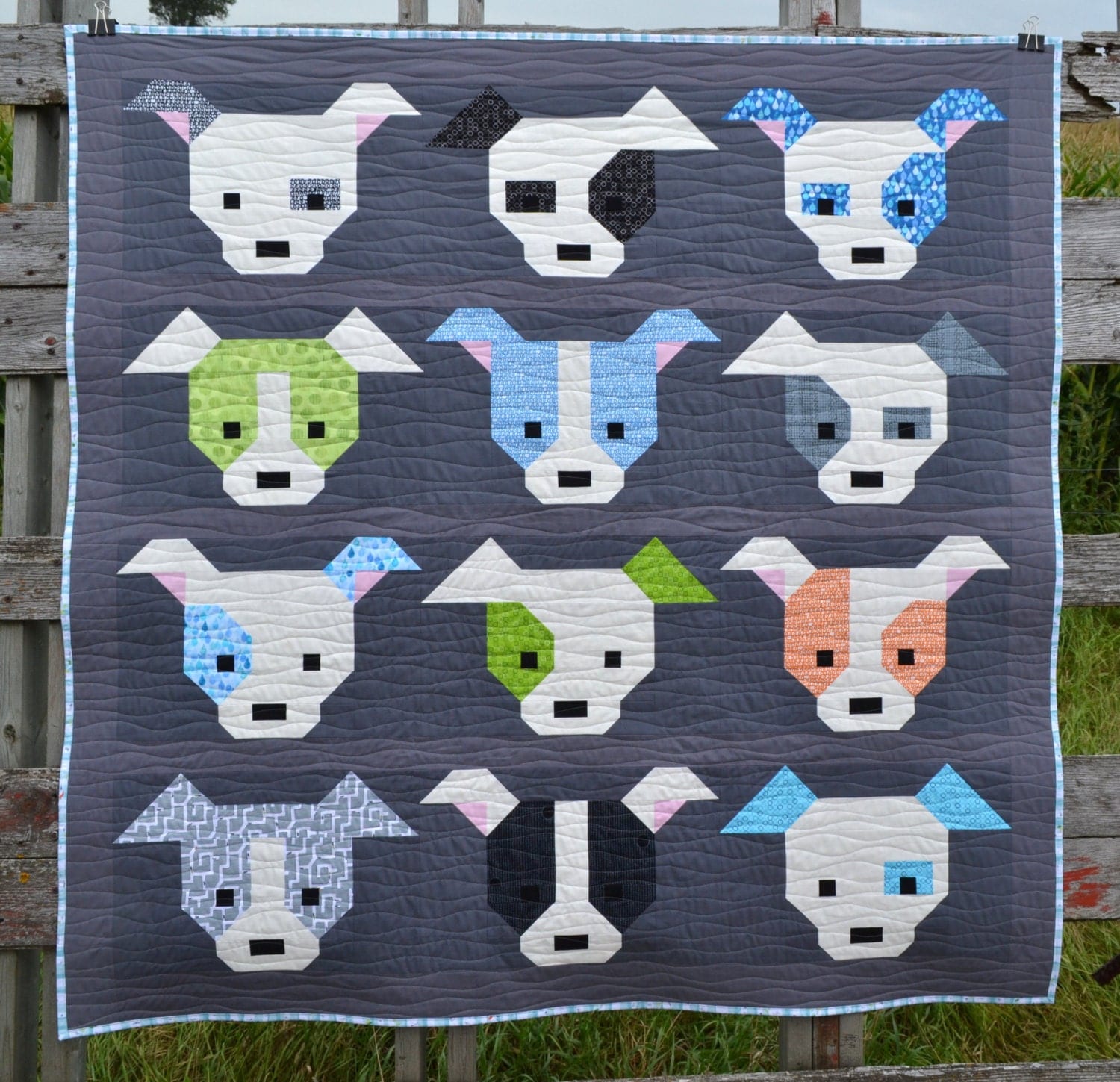 Quilt for sale dog puppy baby toddler child by SewFreshQuilts