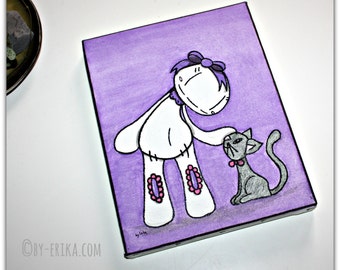 Smorglub and his cat, table