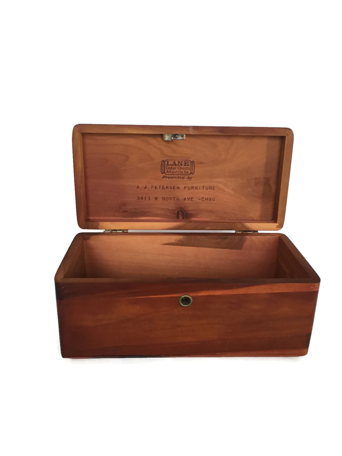 Vintage Lane mini cedar chest wood box mid century promotional