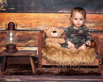 READY TO SHIP!!! Newborn Baby Toddlers photography prop hand made wooden bed prop